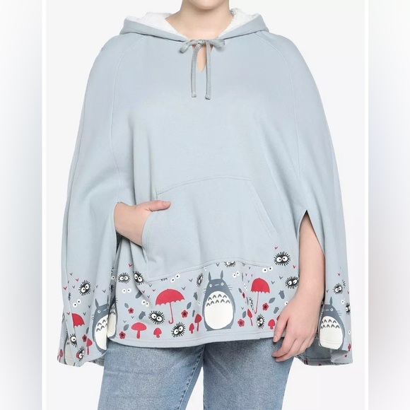 💎STUDIO GHIBLI- My Neighbor Totoro Sherpa Poncho Plus Size 3X